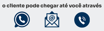 O cliente pode chegar até você através de: Whatsapp, e-mail ou telefone. | Caminhões e Carretas
